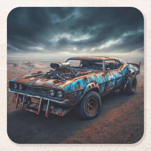 Apocalypse Classic Chevy Camaro Kartonnen Onderzetters (Voorkant)