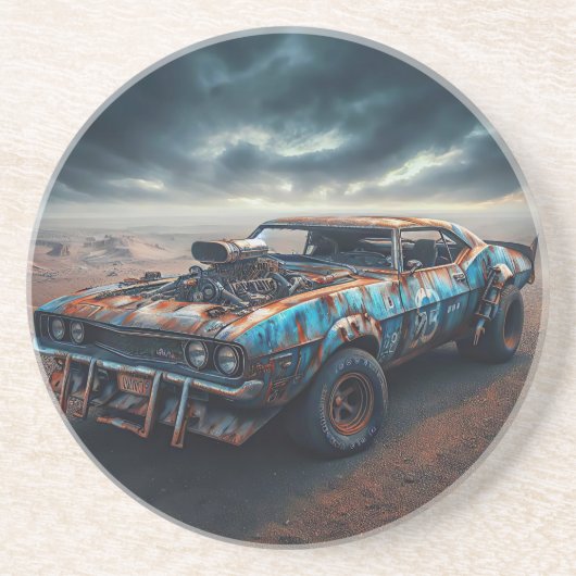 Apocalypse Classic Chevy Camaro Zandsteen Onderzetter (Voorkant)