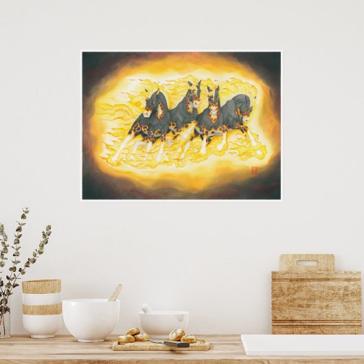 Apocalypse paarden poster (Keuken)