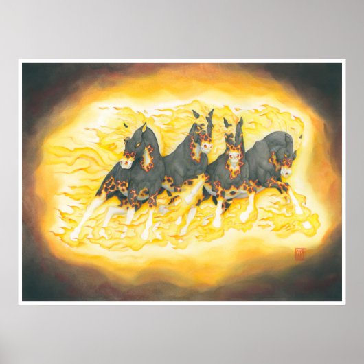 Apocalypse paarden poster (Voorkant)