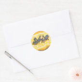 Apocalypse paarden ronde sticker (Envelop)