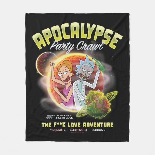 Apocalypse Party Crawl Fleece Deken (Voorkant)