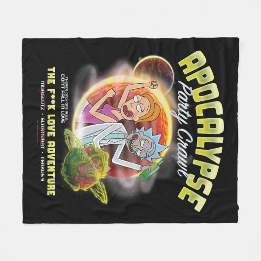 Apocalypse Party Crawl Fleece Deken (Voorkant (Horizontaal))