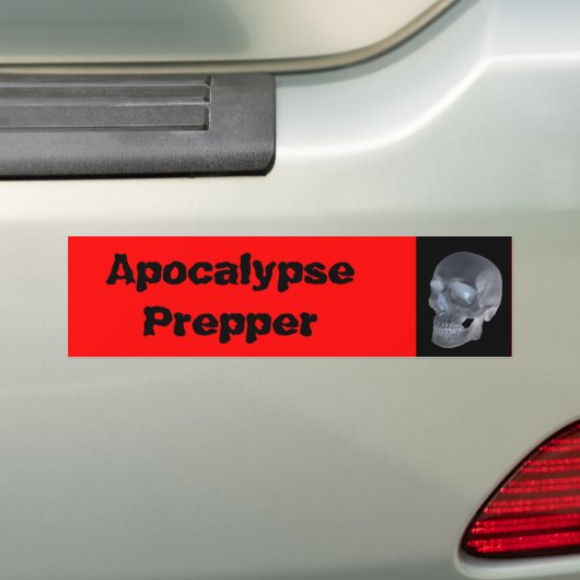 Apocalypse prepper bumsticker bumpersticker (Op auto)
