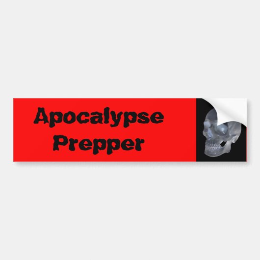 Apocalypse prepper bumsticker bumpersticker (Voorkant)