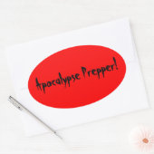 Apocalypse prepper-sticker ovale sticker (Envelop)