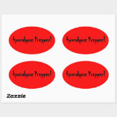 Apocalypse prepper-sticker ovale sticker (Vel)