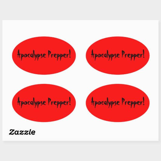 Apocalypse prepper-sticker ovale sticker (Vel)
