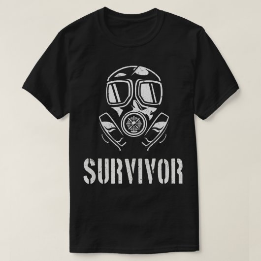 Apocalypse Survivor Gas Mask T-shirt (Design voorkant)