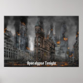 Apocalypse Tonight Burning City Poster (Voorkant)