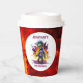 Apocalypse Verjaardag Zombie Jongen Papieren Bekers (Voorkant)