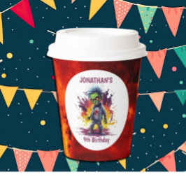 Apocalypse Verjaardag Zombie Jongen Papieren Bekers