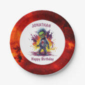 Apocalypse Verjaardag Zombie Jongen Papieren Bordje (Voorkant)