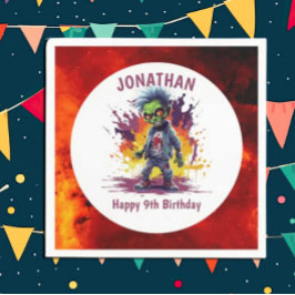 Apocalypse Verjaardag Zombie Jongen Servet