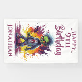 Apocalypse Verjaardag Zombie Jongen Spandoek (Horizontaal)