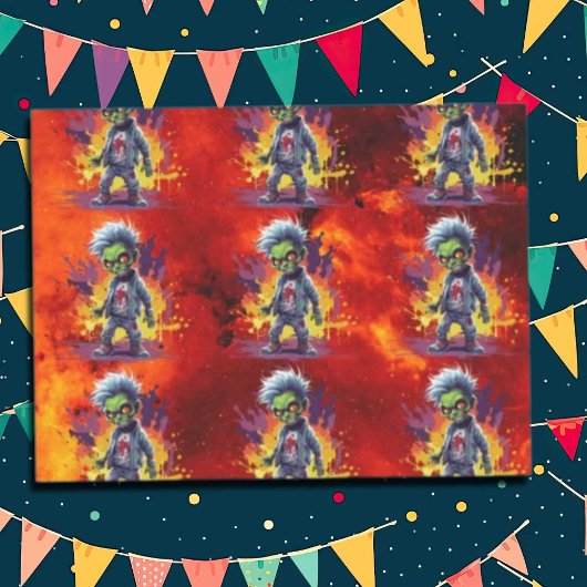 Apocalypse Verjaardag Zombie Jongen Tissuepapier