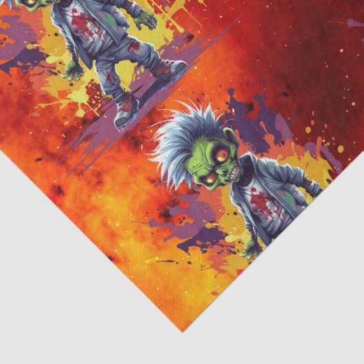 Apocalypse Verjaardag Zombie Jongen Tissuepapier (Detail)