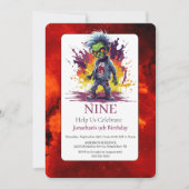 Apocalypse Zombie Jongen Kostuum Verjaardagsuitnod Kaart (Voorkant)