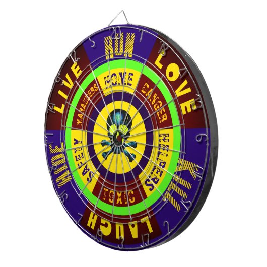 Apocalypse Zone - Live Laugh Love Run - Verbergen Dartbord (Voorkant Rechts)