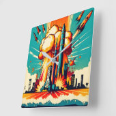 Apocalyptic Blast Vierkante Klok (Hoek)