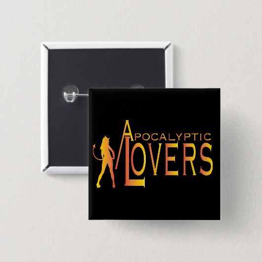 Apocalyptic Lovers Button! Vierkante Button 5,1 Cm (Voorkant /achterkant)