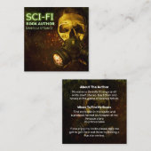 Apocalyptic Sci-fi Book Author Vierkante Visitekaartje (Voorkant / Achterkant)