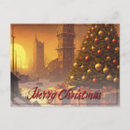 Apocalyptisch kerstmotief, met Cadeaus Feestdagenkaart