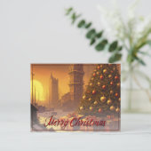 Apocalyptisch kerstmotief, met Cadeaus Feestdagenkaart (Staand voorkant)