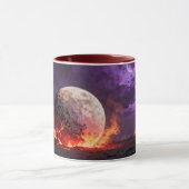 Apocalyptische Brandende Maan Accent Mok (Midden)