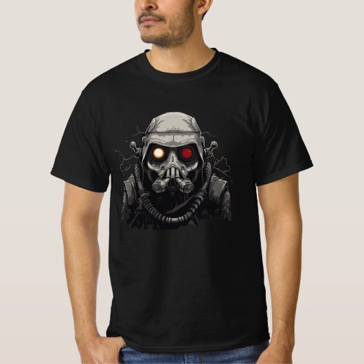 Apocalyptische cyborg post-apocalyptische vechter t-shirt (Voorkant)