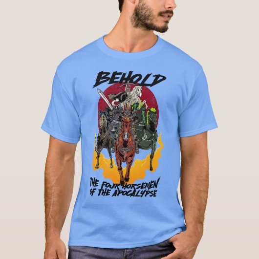 Apocalyptische elegantie: het ontwerp van de vier  t-shirt (Voorkant)