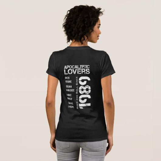 Apocalyptische Lovers - (W) Verticale DBL-zijkant T-shirt (Achterkant volledig)