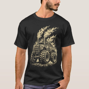 Apocalyptische Monstertruck in Vlammen T-shirt
