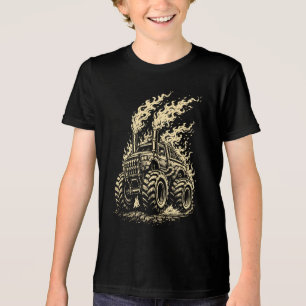 Apocalyptische Monstertruck in Vlammen  Tri-Blend Shirt