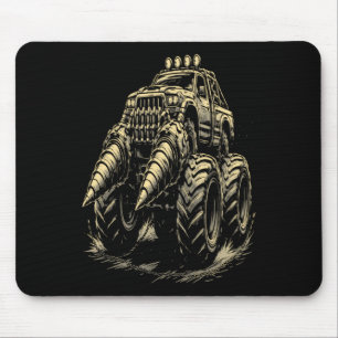 Apocalyptische Monstertruck met Dubbele Boormachin Muismat