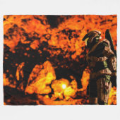 APOCALYPTISCHE ROBOT FLEECE DEKEN (Voorkant (Horizontaal))