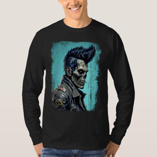 Apocalyptische Rock'n'Roll Zombie T-shirt (Voorkant)