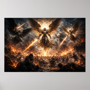 Apocalyptische toorn van aartsengelen poster
