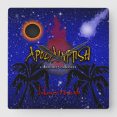 Apocalyptish Planeet Logo Vierkante Klok (Voorkant)