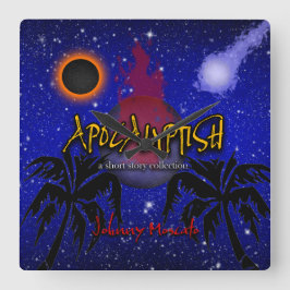 Apocalyptish Planeet Logo Vierkante Klok