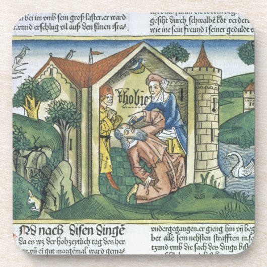 Apocrypha: Tobit is verblind door mousserende drup Drankjes Onderzetter (Voorkant)