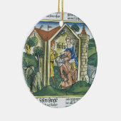 Apocrypha: Tobit is verblind door mousserende drup Keramisch Ornament (Rechts)