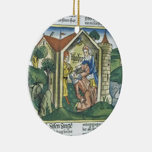 Apocrypha: Tobit is verblind door mousserende drup Keramisch Ornament (Rechts)