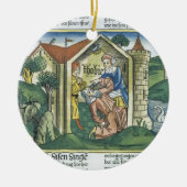 Apocrypha: Tobit is verblind door mousserende drup Keramisch Ornament (Voorkant)