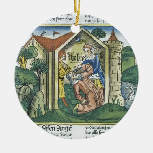 Apocrypha: Tobit is verblind door mousserende drup Keramisch Ornament (Voorkant)