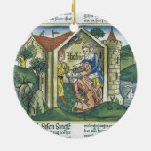 Apocrypha: Tobit is verblind door mousserende drup Keramisch Ornament (Achterkant)