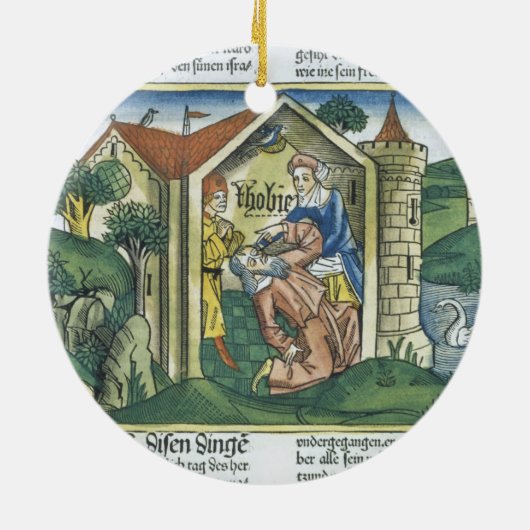 Apocrypha: Tobit is verblind door mousserende drup Keramisch Ornament (Achterkant)