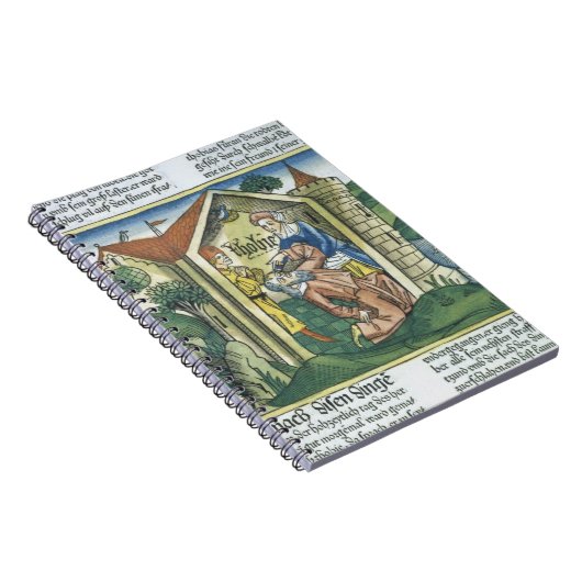 Apocrypha: Tobit is verblind door mousserende drup Notitieboek (Rechterzijde)