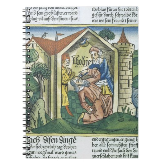 Apocrypha: Tobit is verblind door mousserende drup Notitieboek (Voorkant)