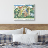 Apocrypha: Tobit is verblind door spinnendrukkinge Canvas Afdruk (Insitu (Slaapkamer))